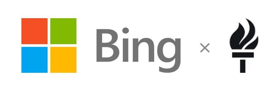Microsoft Bing and Circa Victor logos side by side, indicating partnership.